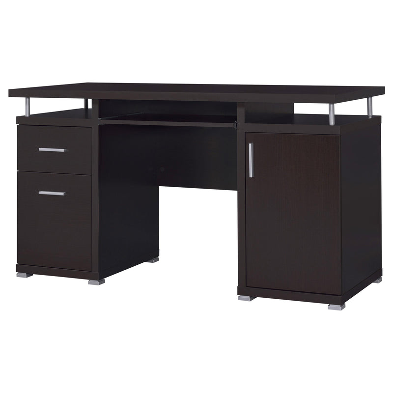 Tracy 55-inch 2-drawer Office Computer Desk Cappuccino - detail 5