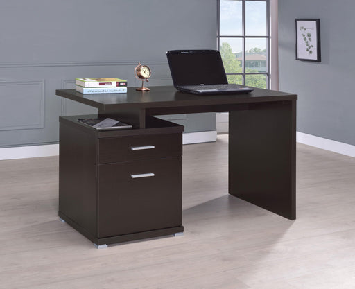 Irving 47-inch 2-drawer Office Computer Desk Cappuccino - alternate view