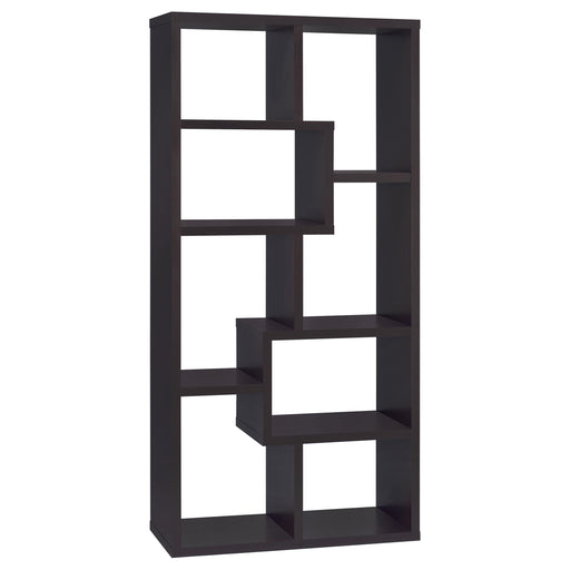 Theo 71-inch 6-shelf Bookshelf Cappuccino - alternate view