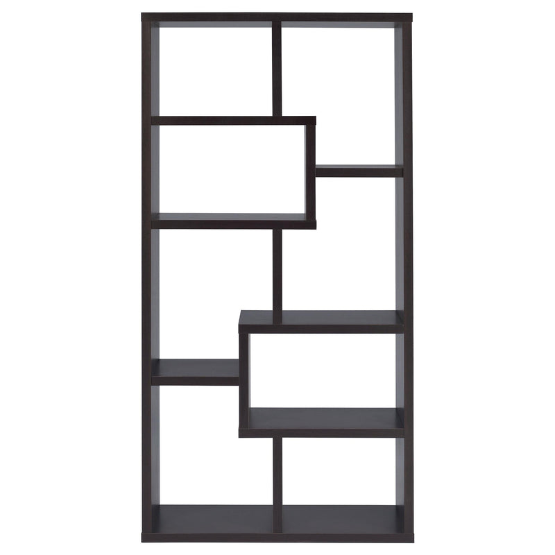 Theo 71-inch 6-shelf Bookshelf Cappuccino - detail 3