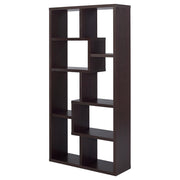 Theo 71-inch 6-shelf Bookshelf Cappuccino - detail 4