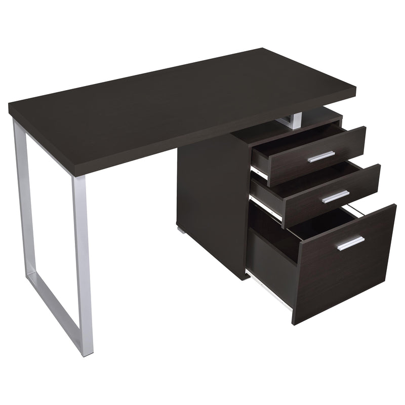 Brennan 47-inch 3-drawer Office Computer Desk Cappuccino - detail 4