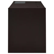 Halston 47-inch 2-drawer Office Desk with Cabinet Cappuccino - detail 5
