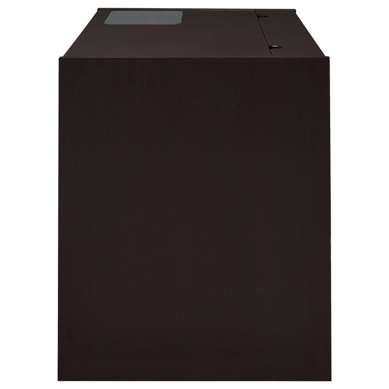 Halston 47-inch 2-drawer Office Desk with Cabinet Cappuccino - detail 5