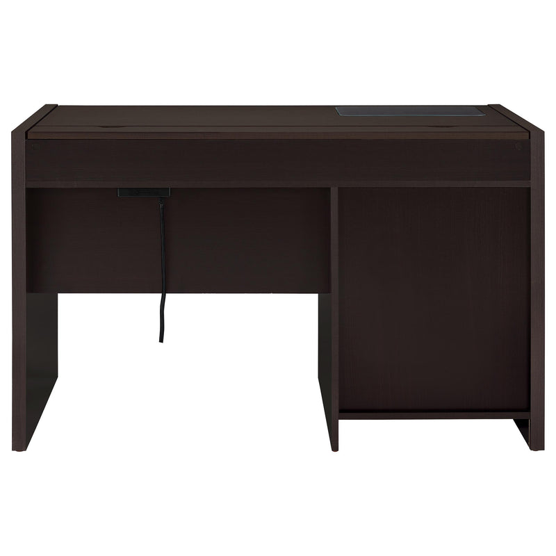 Halston 47-inch 2-drawer Office Desk with Cabinet Cappuccino - detail 6