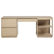 Harkes 75-inch 3-drawer Computer Desk with Adjustable Shelf Light Elm - detail 4