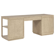 Harkes 75-inch 3-drawer Computer Desk with Adjustable Shelf Light Elm - detail 5