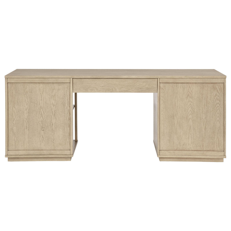 Harkes 75-inch 3-drawer Computer Desk with Adjustable Shelf Light Elm - detail 6