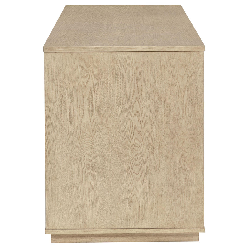Harkes 75-inch 3-drawer Computer Desk with Adjustable Shelf Light Elm - detail 7