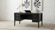 Graham 54-inch 4-drawer Double Pedestal Lift Top Computer Desk Black