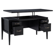 Graham 54-inch 4-drawer Double Pedestal Lift Top Computer Desk Black - detail 5