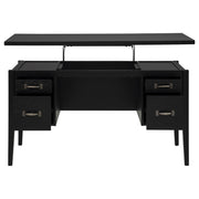 Graham 54-inch 4-drawer Double Pedestal Lift Top Computer Desk Black - detail 7