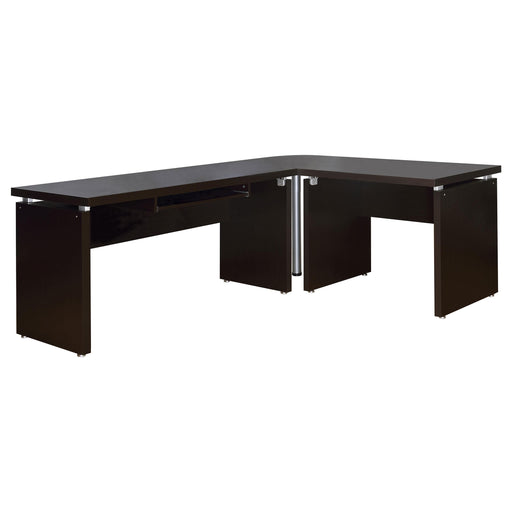 Skylar 83-inch L-Shaped Office Computer Desk Cappuccino - alternate view
