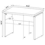 Skylar 39-inch Engineered Wood Writing Desk Cappuccino - detail 5