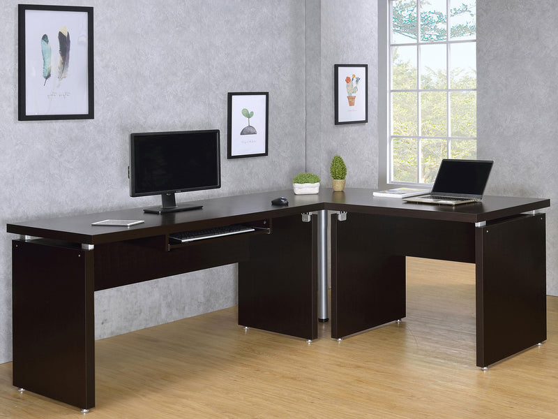 Skylar 39-inch Engineered Wood Writing Desk Cappuccino - detail 7