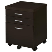 Skylar 3-drawer Home Office Mobile File Cabinet Cappuccino - detail 5