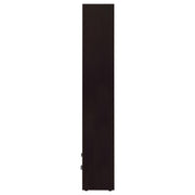 Skylar 71-inch 5-shelf Bookcase with Drawer Cappuccino - detail 6