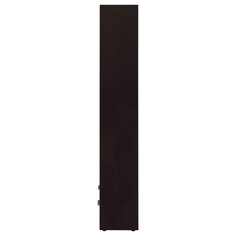 Skylar 71-inch 5-shelf Bookcase with Drawer Cappuccino - detail 6
