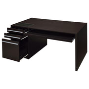 Halston 60-inch 3-drawer Office Computer Desk Cappuccino - detail 3