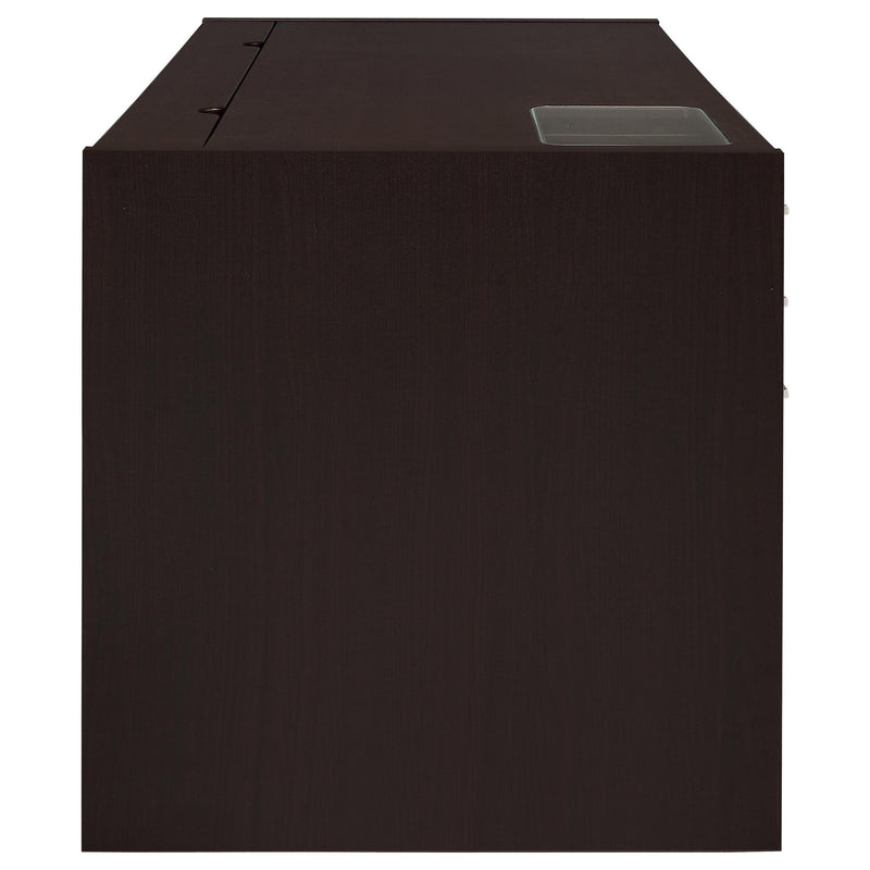 Halston 60-inch 3-drawer Office Computer Desk Cappuccino - detail 7