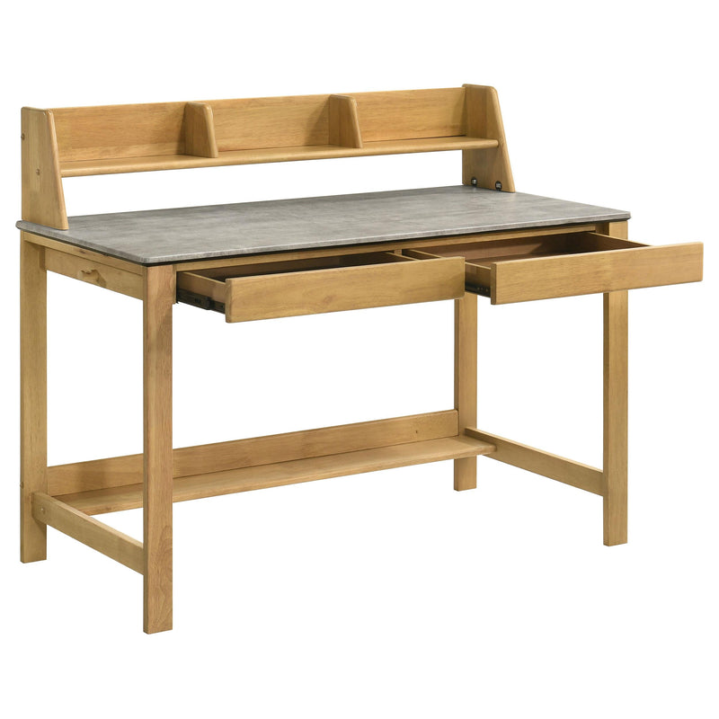 Besler 47-inch SmartTop Writing Desk with Shelf Cement and Natural - detail 3