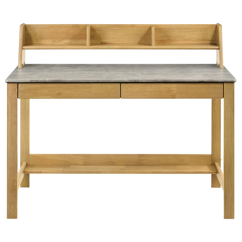 Besler 47-inch SmartTop Writing Desk with Shelf Cement and Natural - detail 4