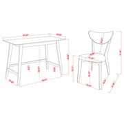 Karri 2-piece Home Office Computer Desk and Chair Set Walnut - detail 5