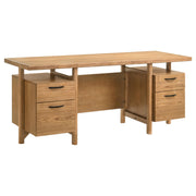 Roldan 69-inch 4-drawer Computer Desk with File Drawer Light Ash - detail 3