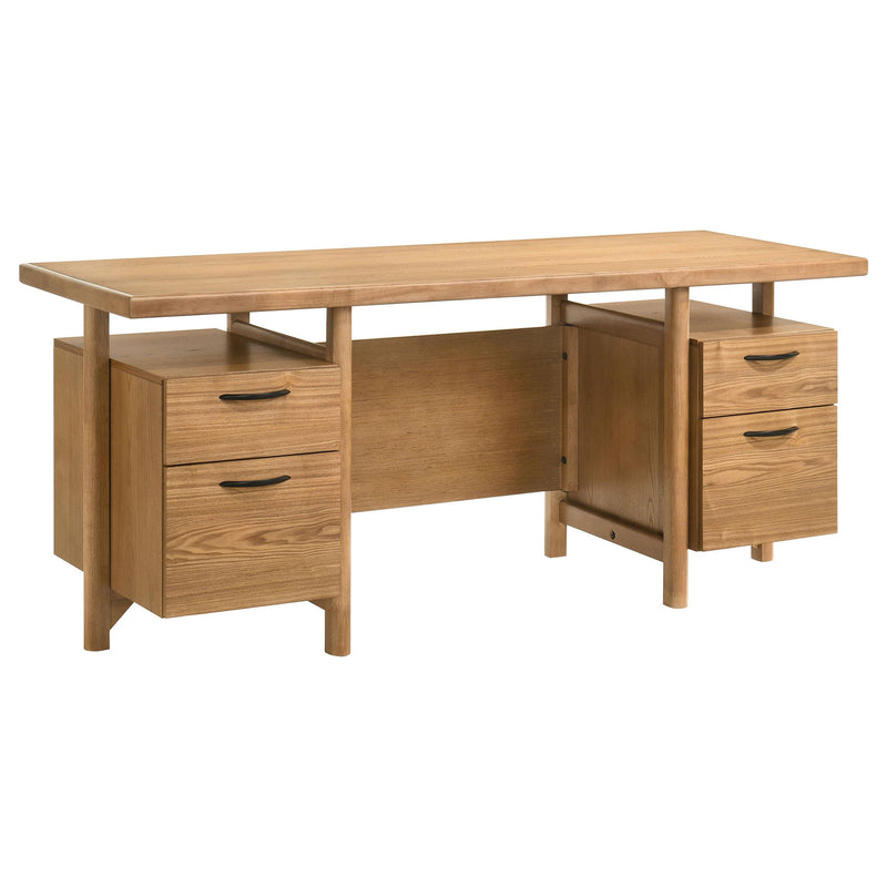 Roldan 69-inch 4-drawer Computer Desk with File Drawer Light Ash - detail 3