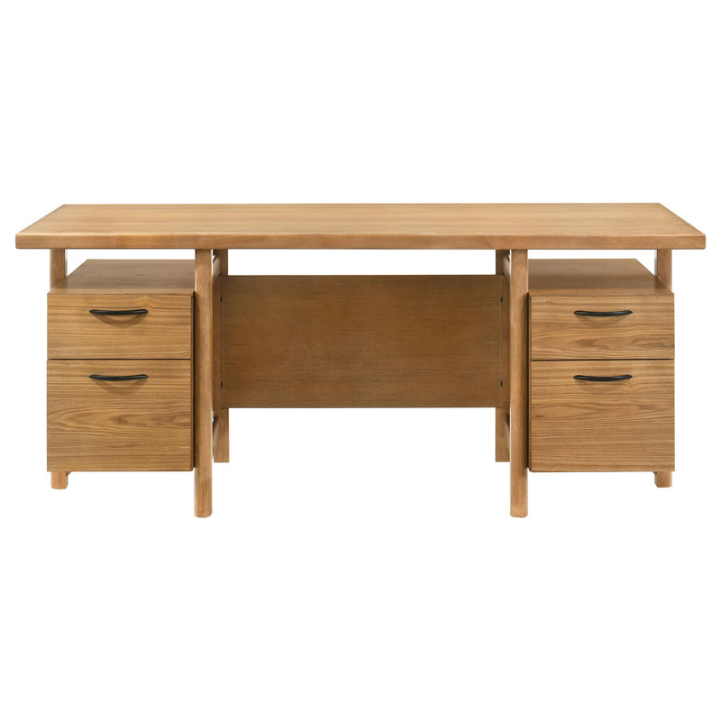 Roldan 69-inch 4-drawer Computer Desk with File Drawer Light Ash - detail 5