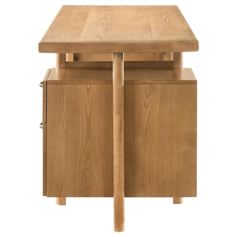 Roldan 69-inch 4-drawer Computer Desk with File Drawer Light Ash - detail 7