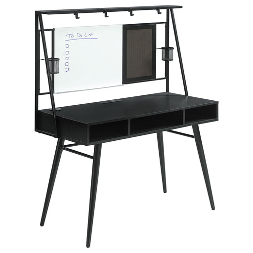 Jessie 47-inch Writing Desk with Whiteboard and USB Black - alternate view