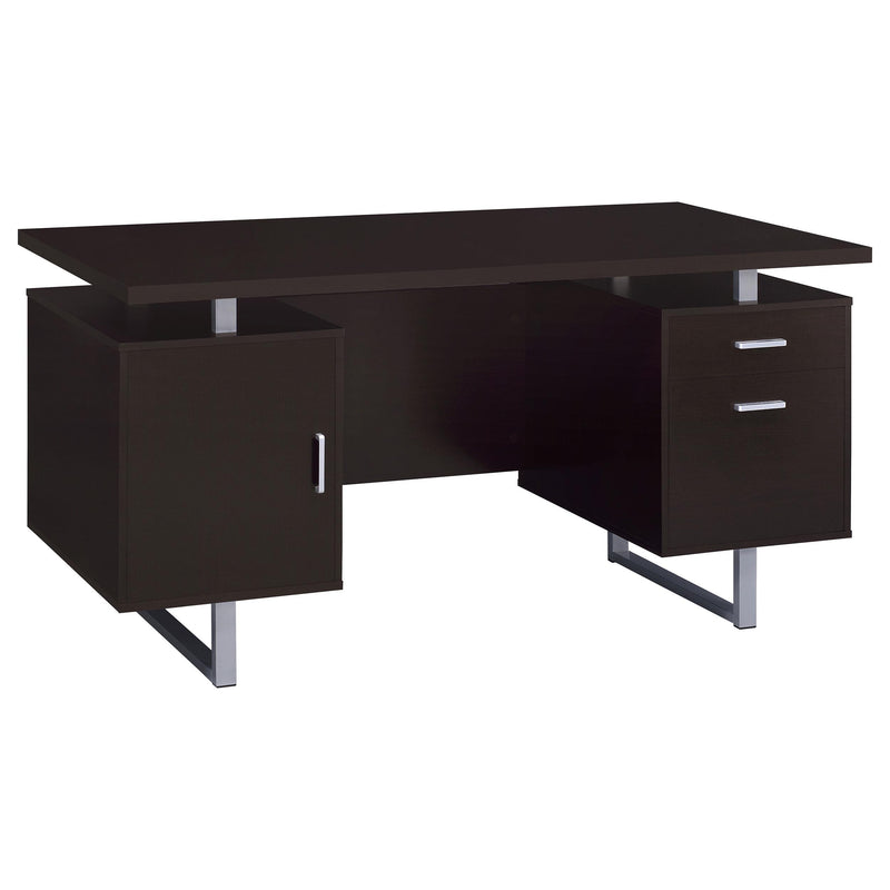 Lawtey 60-inch 2-drawer Office Computer Desk Cappuccino - alternate view