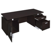 Lawtey 60-inch 2-drawer Office Computer Desk Cappuccino - detail 3