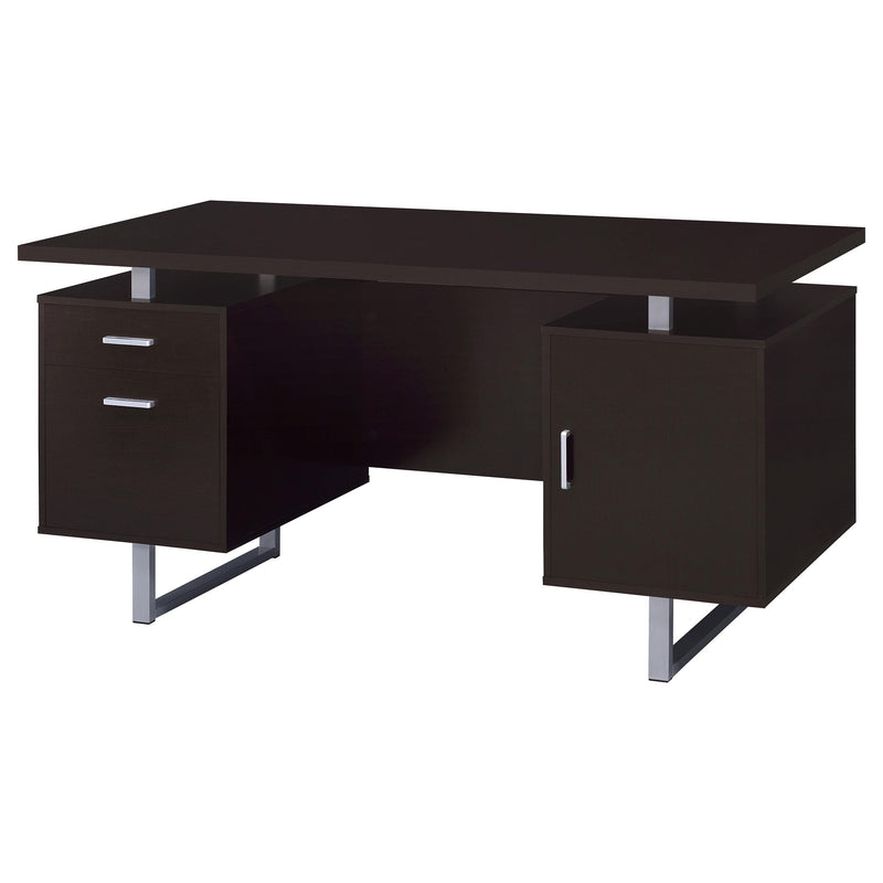 Lawtey 60-inch 2-drawer Office Computer Desk Cappuccino - detail 5