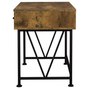 Analiese 2-piece Computer Desk Bookcase Set Rustic Nutmeg - detail 5