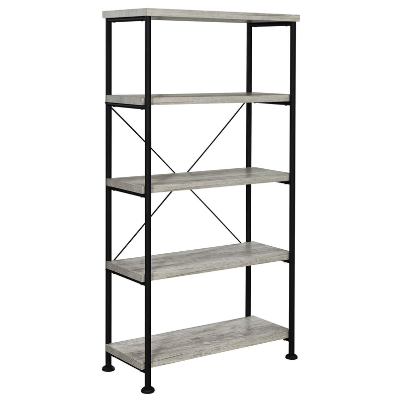 Analiese 63-inch 4-shelf Bookshelf Grey Driftwood - alternate view