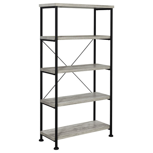 Analiese 63-inch 4-shelf Bookshelf Grey Driftwood - alternate view