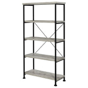 Analiese 63-inch 4-shelf Bookshelf Grey Driftwood - detail 4