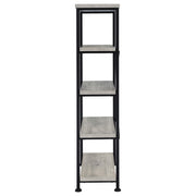 Analiese 63-inch 4-shelf Bookshelf Grey Driftwood - detail 5
