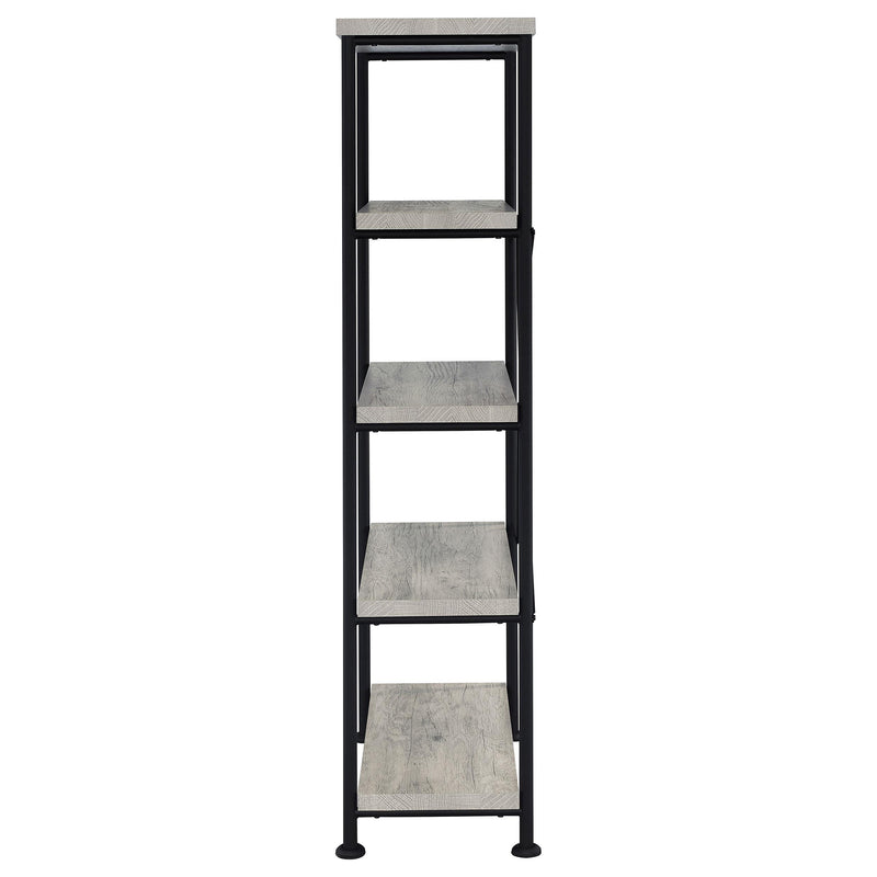 Analiese 63-inch 4-shelf Bookshelf Grey Driftwood - detail 5