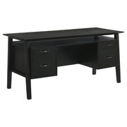 Goodson 64-inch 4-Drawer Double Pedestal Computer Desk Black - detail 3