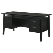 Goodson 64-inch 4-Drawer Double Pedestal Computer Desk Black - detail 6
