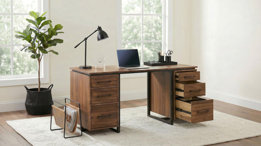 Berhalter 6-Drawer Double Pedestal File Computer Desk - alternate view