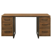 Berhalter 6-Drawer Double Pedestal File Computer Desk - detail 5