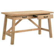 Fabian 54-inch 2-drawer Computer Writing Desk Distressed Light Brown - detail 4