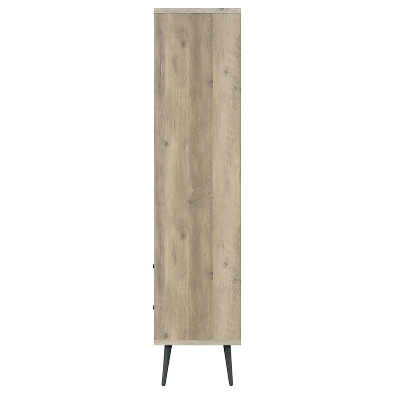 Maeve 70-inch 3-shelf Bookcase with Drawers Distressed Pine - detail 6