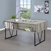 Analiese 63-inch 4-drawer Writing Desk Grey Driftwood - alternate view