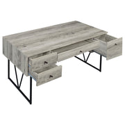 Analiese 63-inch 4-drawer Writing Desk Grey Driftwood - detail 4