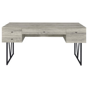 Analiese 63-inch 4-drawer Writing Desk Grey Driftwood - detail 5